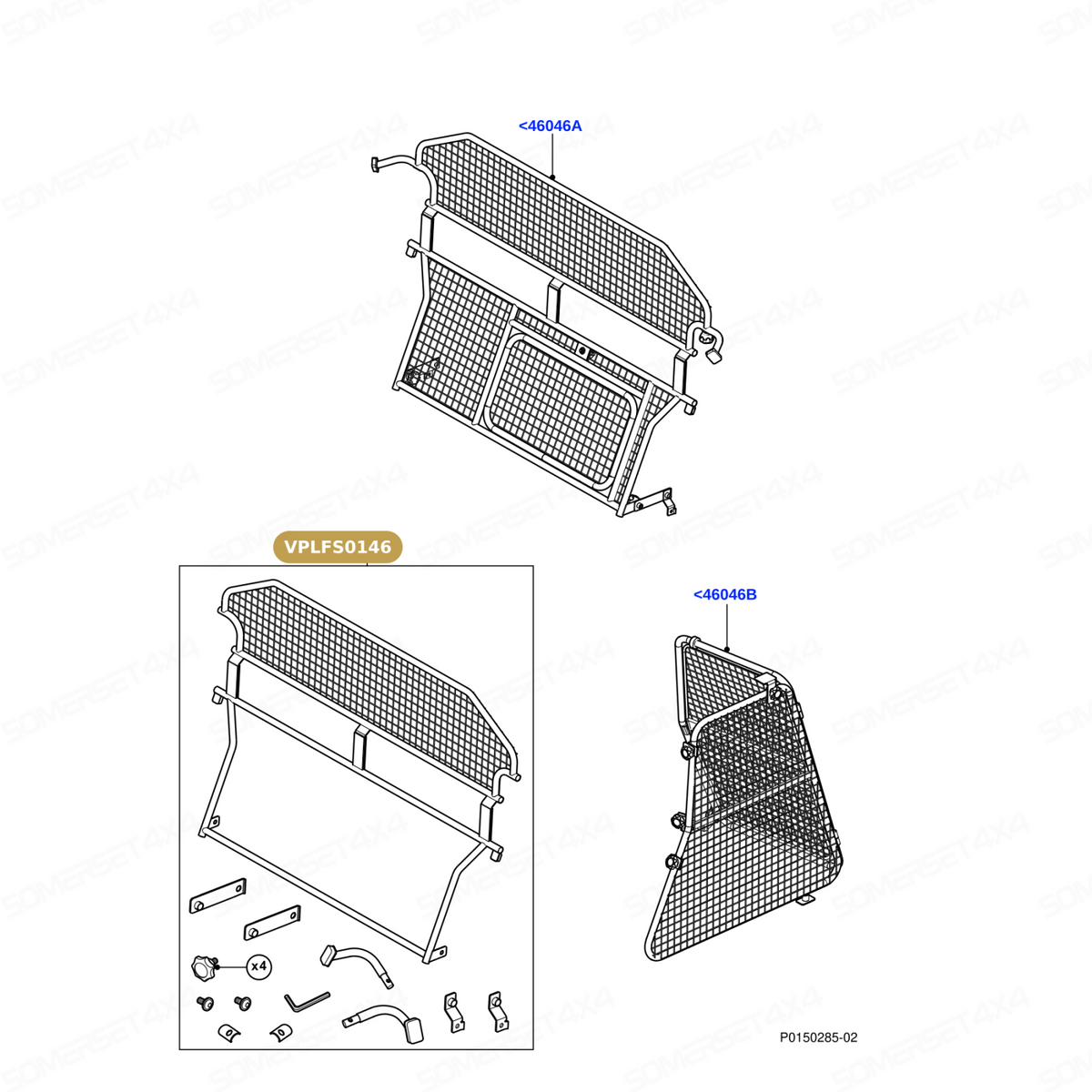 VPLFS0146 LAND ROVER - DOG GUARD - FREELANDER 2/LRD 06-14 From ALLMAKES