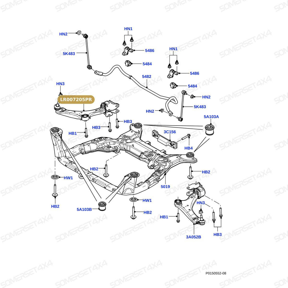 LR007205PR LAND ROVER - ARM - SUSPENSION - FRONT - RH - F2 From PROEVO+
