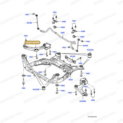 LR007205PR LAND ROVER - ARM - SUSPENSION - FRONT - RH - F2 From PROEVO+