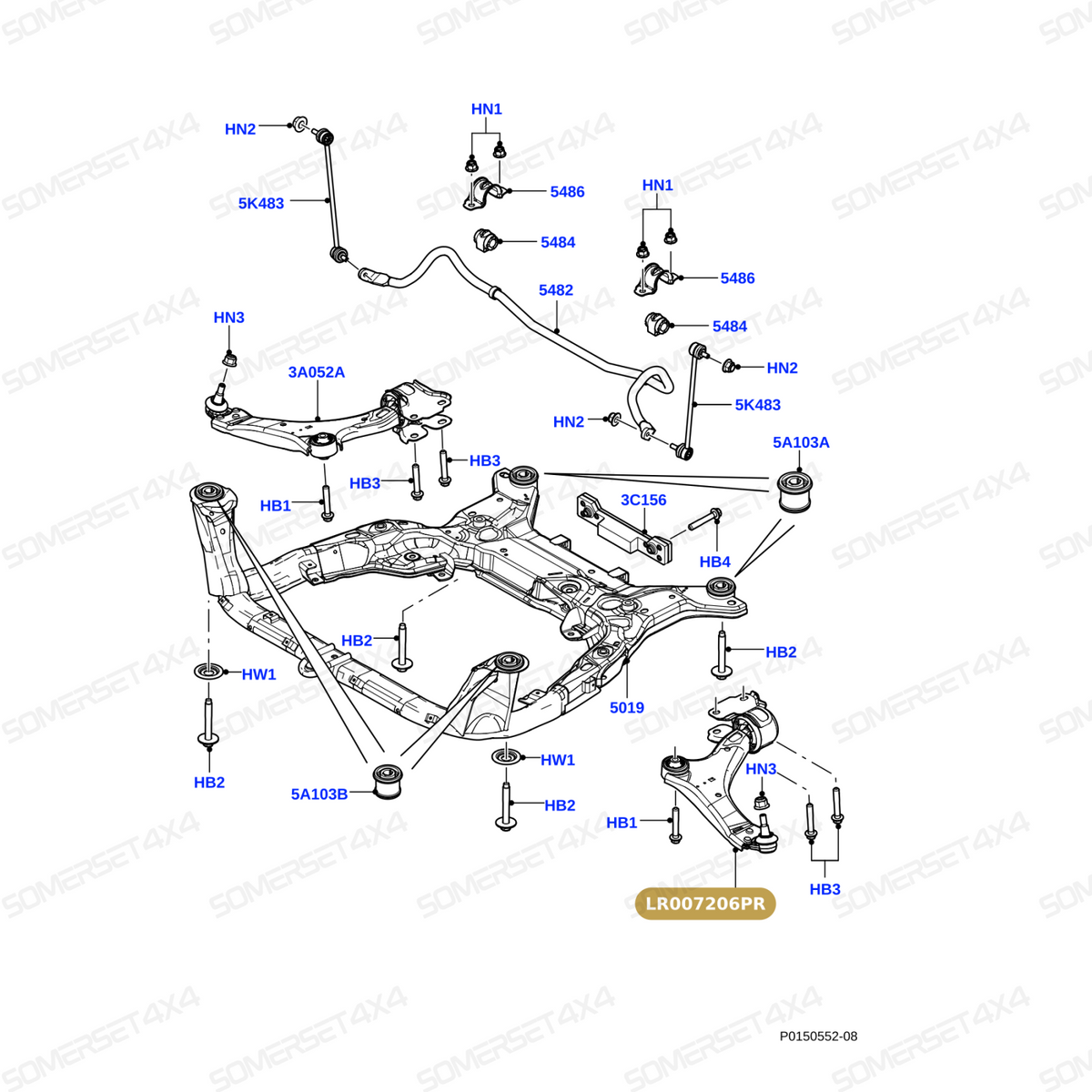 LR007206G LAND ROVER - ARM ASSY FRONT SUSPENSION From MOOG