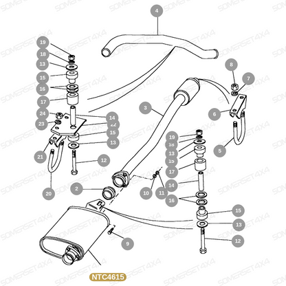 NTC4615 LAND ROVER - EXHAUST FRONT SILENCER From ALLMAKES