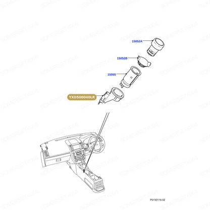 YXD500040LR GENUINE LAND ROVER - RING - LUMINOUS - CIGAR LIGHTER