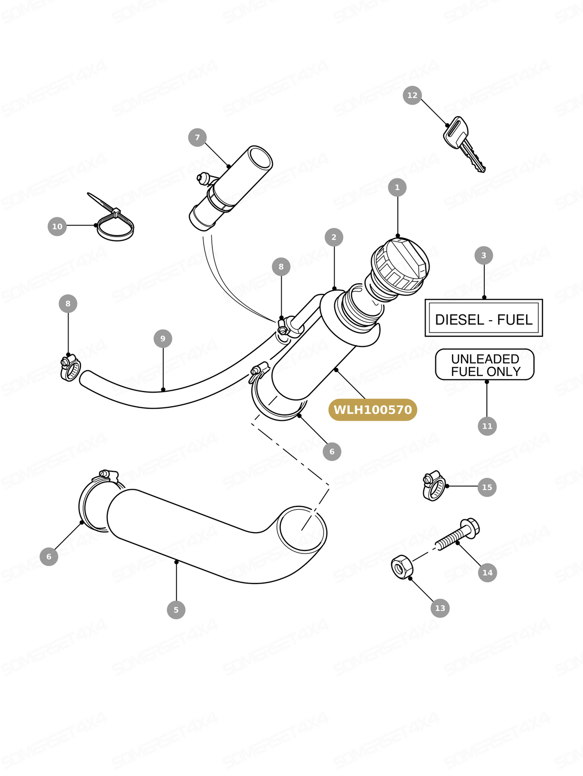WLH100570 HOSE FUEL PIPE From ALLMAKES