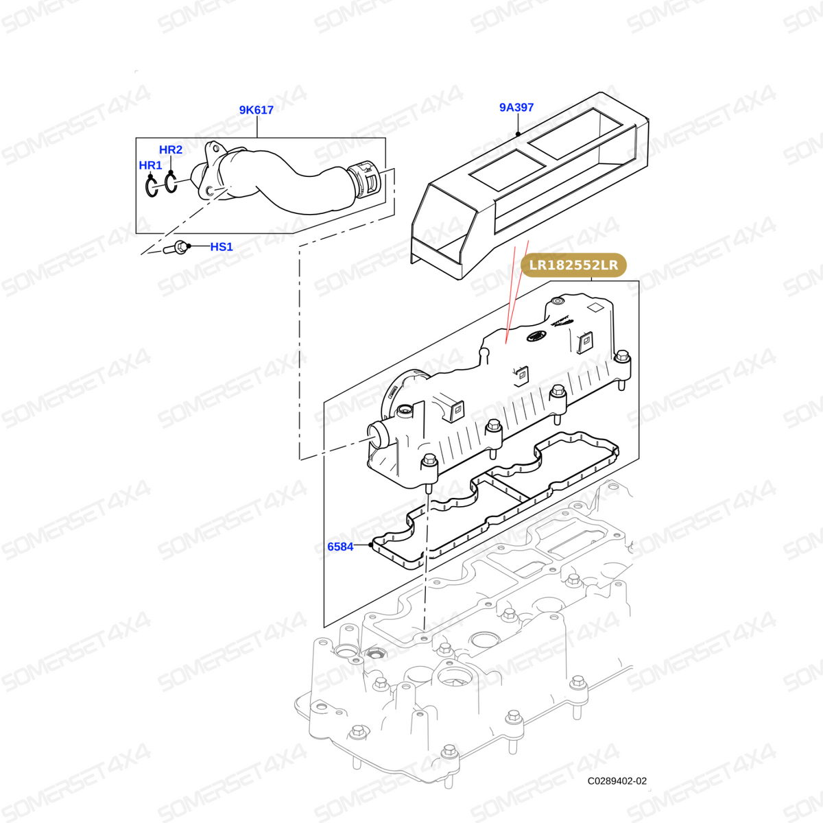 LR182552 LAND ROVER - COVER - BREATHER From ALLMAKES