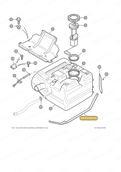 WFS100530 STRAP ASSY - FUEL From ALLMAKES