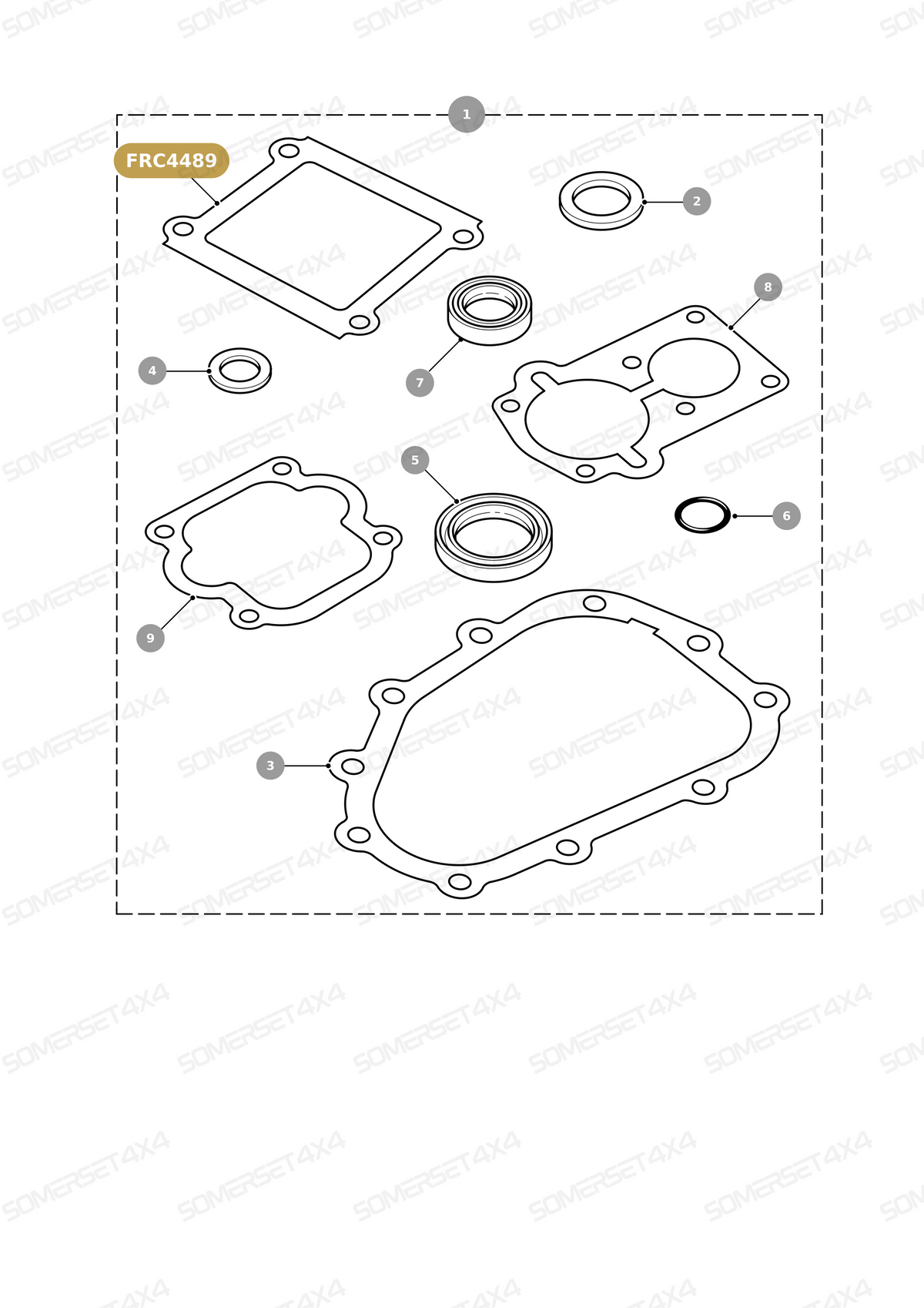 FRC4489 LAND ROVER - GASKET - ASB FREE - DEF From ALLMAKES