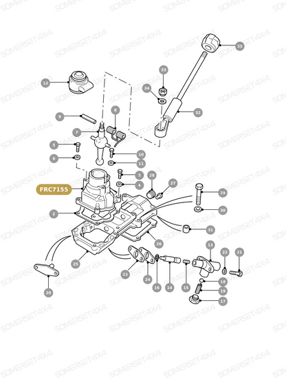 FRC7155 LAND ROVER - GEAR LEVER HOUSING From PR2 ALLMAKES OE