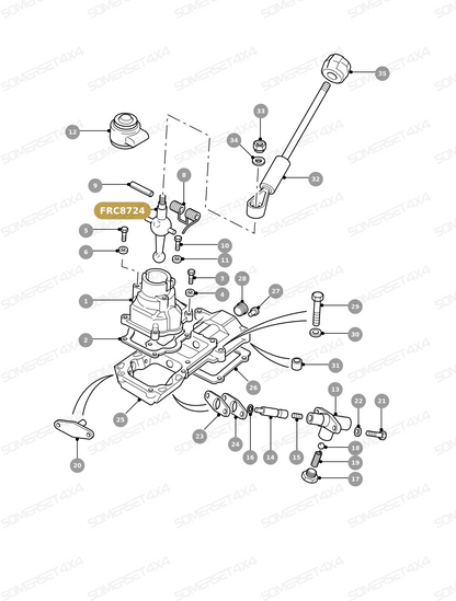 FRC8724 LAND ROVER - GEAR LEVER From PR2 ALLMAKES OE