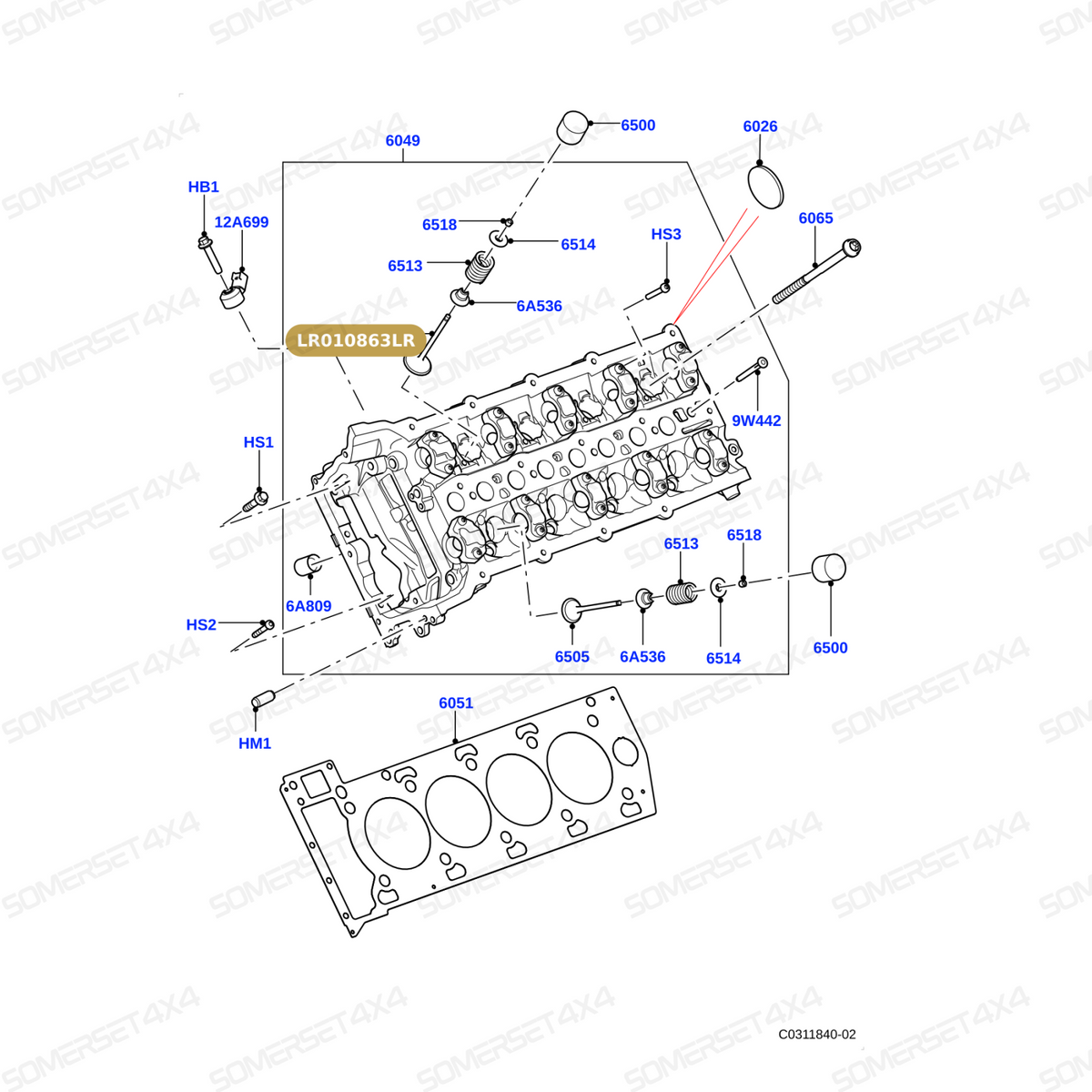 LR010863LR GENUINE LAND ROVER - VALVE - INLET