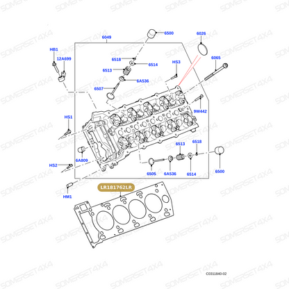 LR181762LR GENUINE LAND ROVER - GASKET-CYLHEAD