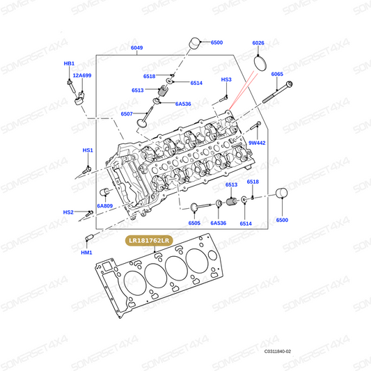 LR181762LR GENUINE LAND ROVER - GASKET-CYLHEAD