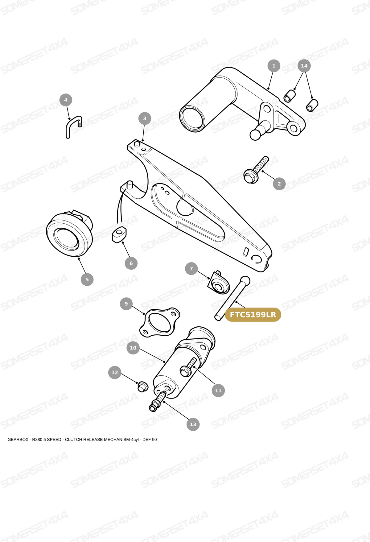 FTC5199LR GENUINE LAND ROVER - ROD - PUSH
