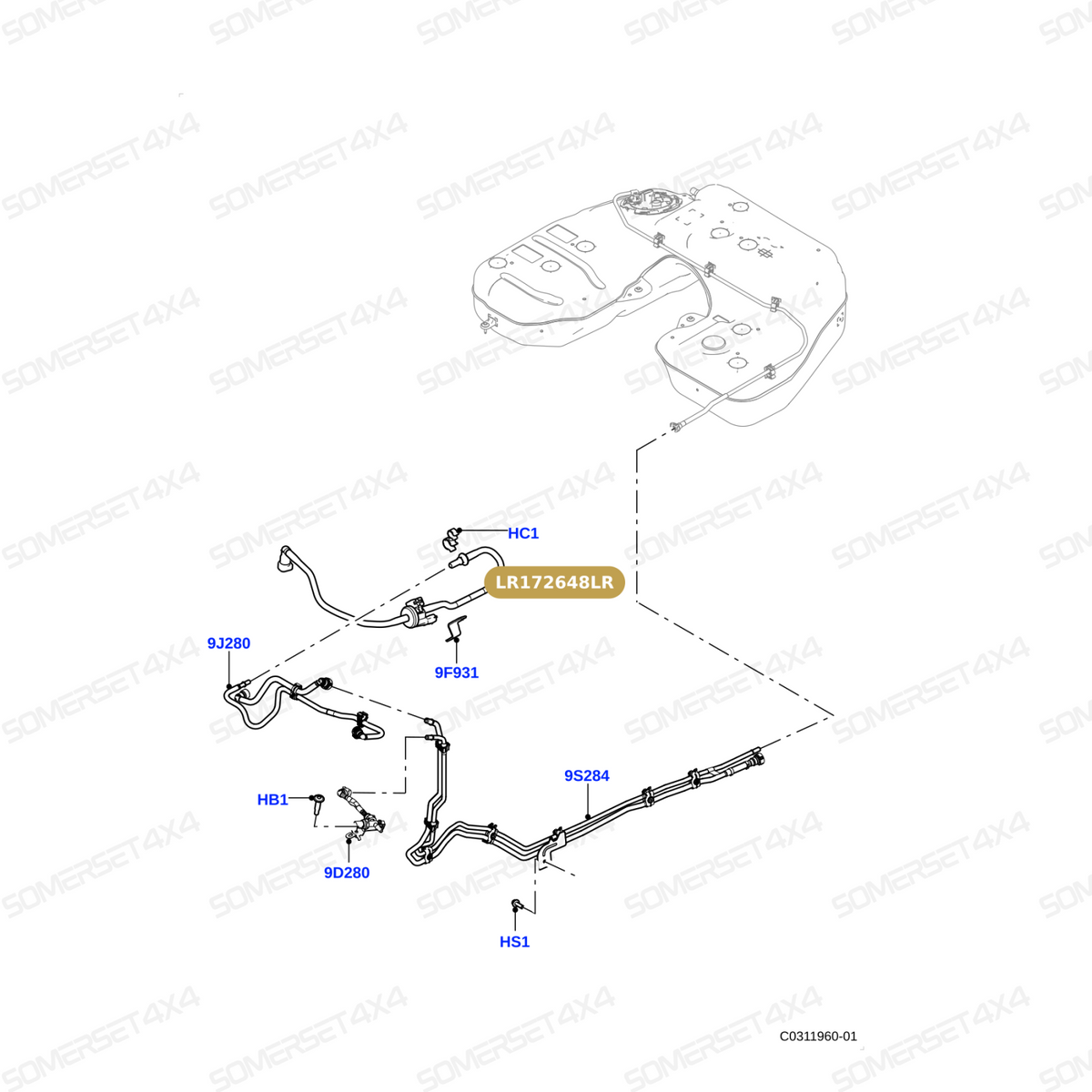 LR172648LR GENUINE LAND ROVER - VALVE - FUEL VAPOUR