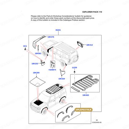 VPLEP0379LR GENUINE LAND ROVER - KIT - BODY STYLING