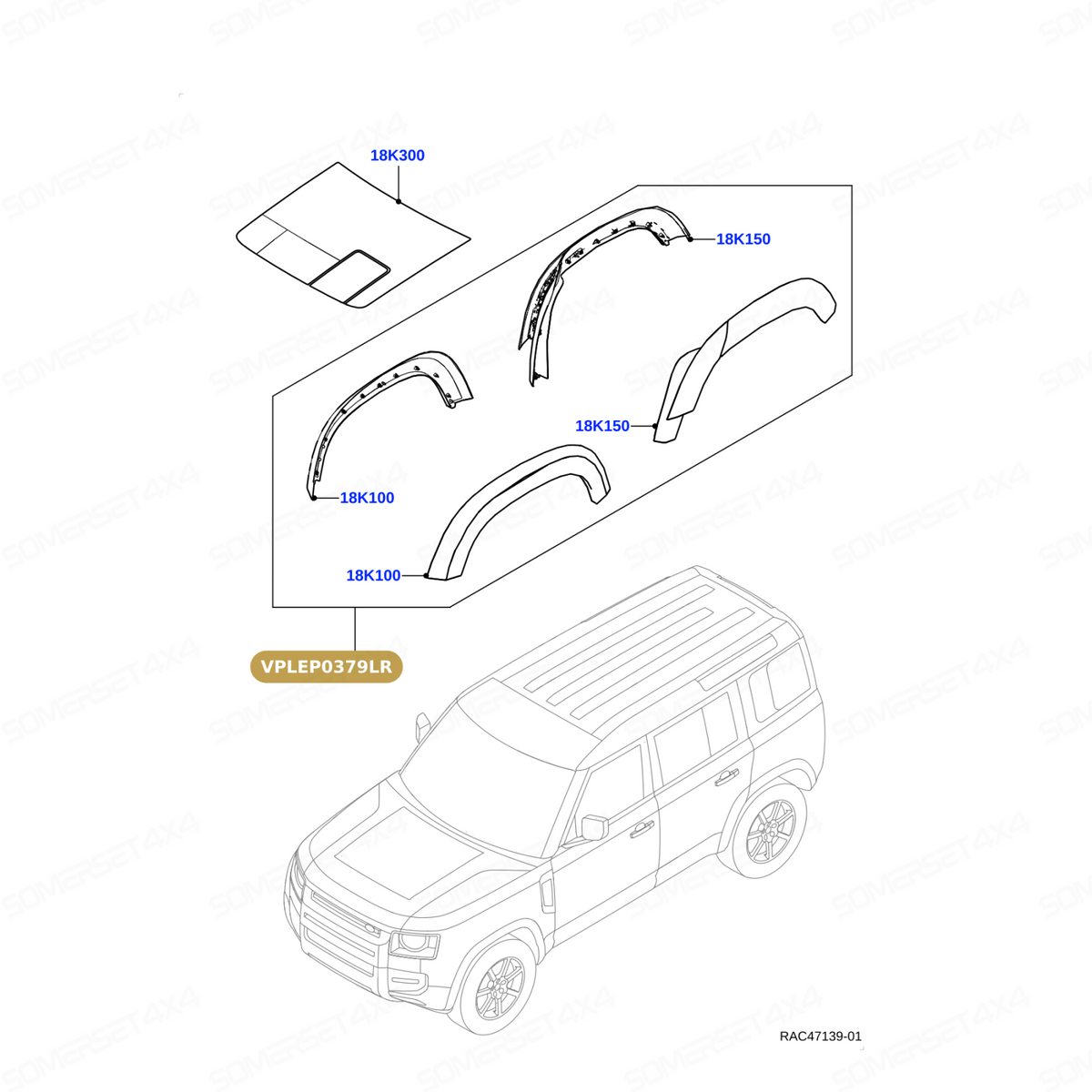 VPLEP0379LR GENUINE LAND ROVER - KIT - BODY STYLING