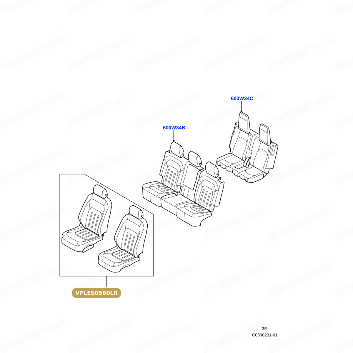 VPLES0560LR GENUINE LAND ROVER - COVER - SEAT PROTECTION