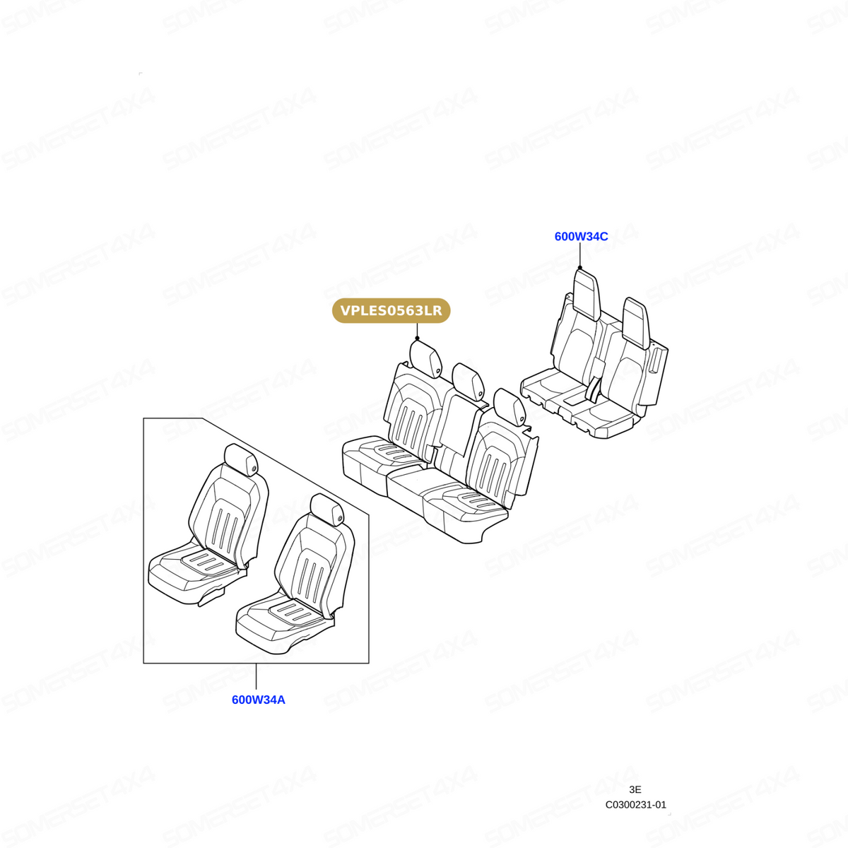 VPLES0563LR GENUINE LAND ROVER - COVER - SEAT PROTECTION