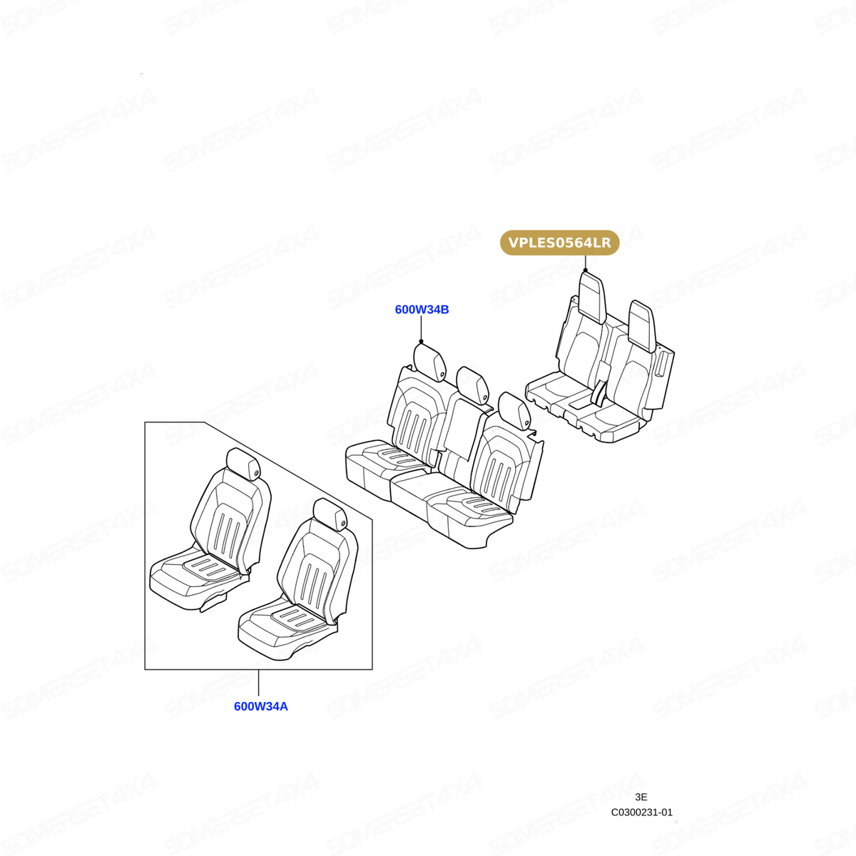 VPLES0564LR GENUINE LAND ROVER - COVER - SEAT PROTECTION