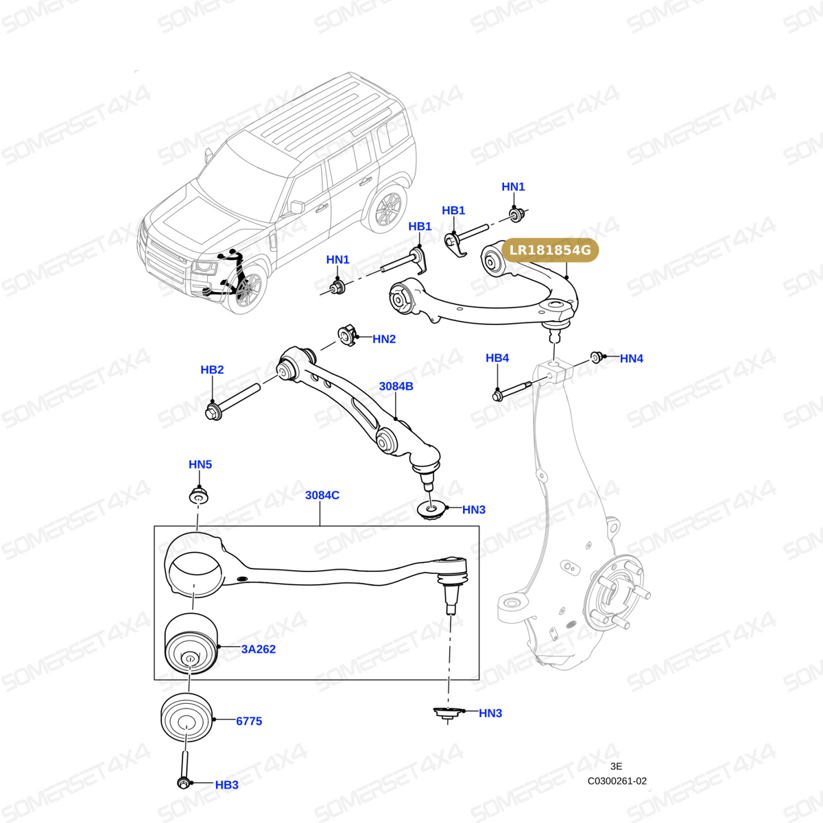 LR181854G LAND ROVER - ARM - FRONT SUSPENSION From LEMFORDER