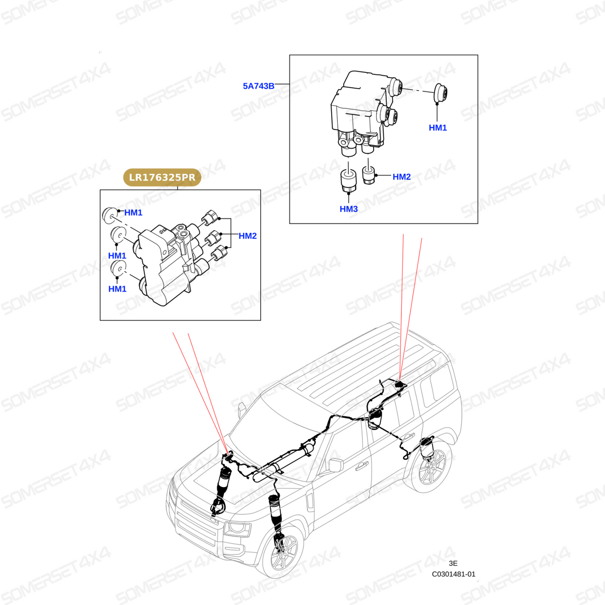 LR176325PR LAND ROVER - VALVE - LEVELING From PROEVO+