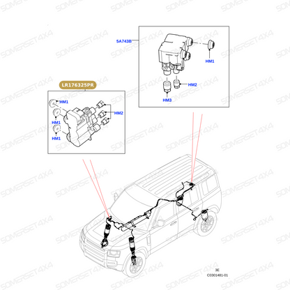LR176325PR LAND ROVER - VALVE - LEVELING From PROEVO+