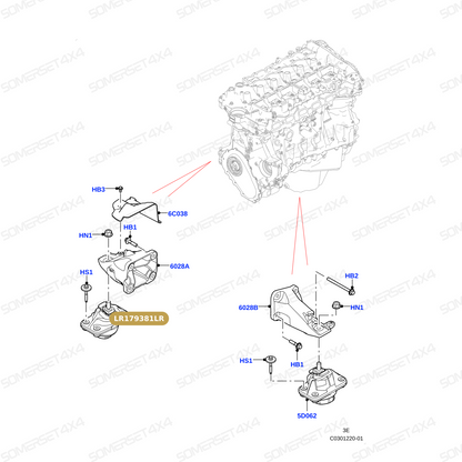 LR179381LR GENUINE LAND ROVER - BRACKET - ENGINE MOUNTING
