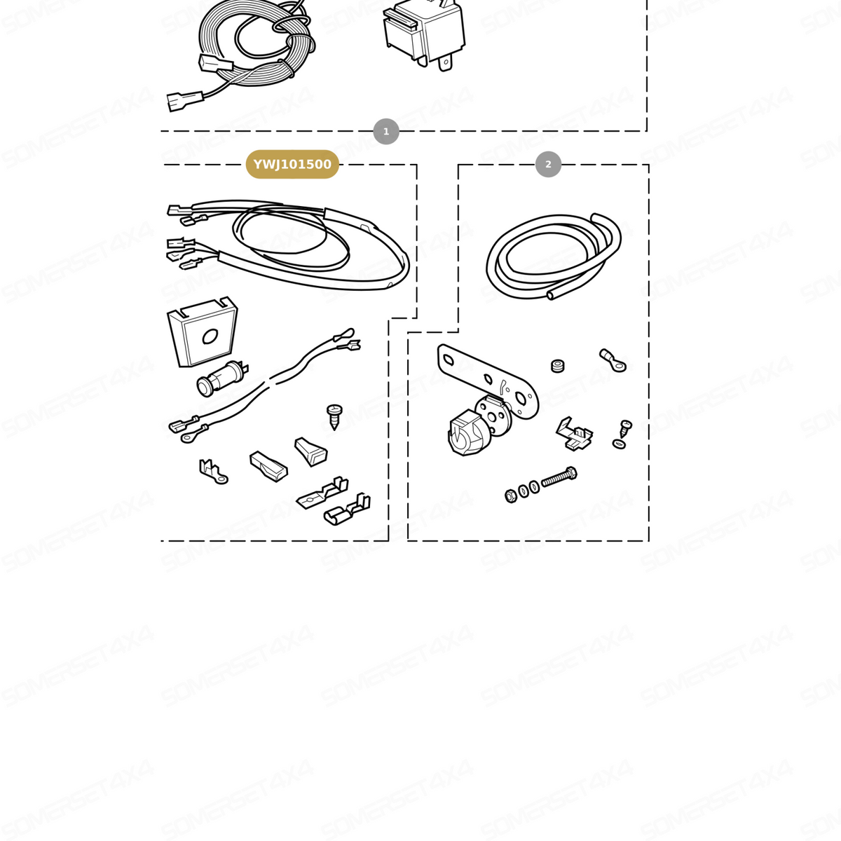 YWJ101500 LAND ROVER - KIT TOW ELECTRICS From PR2 ALLMAKES OE