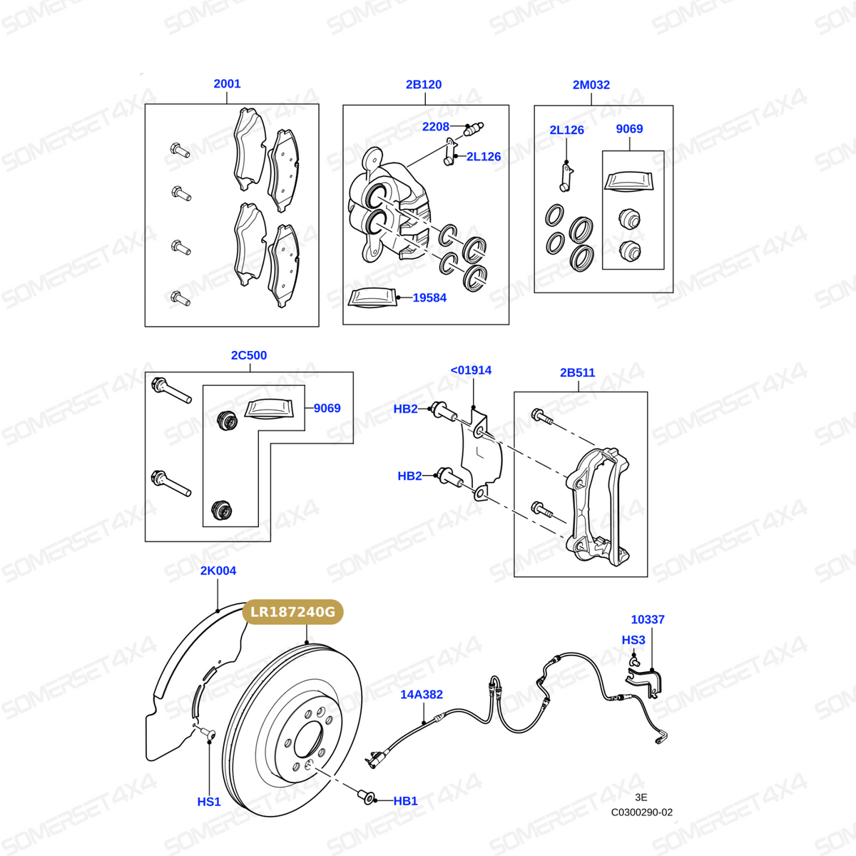 LR187240G LAND ROVER - DISC - BRAKE From BREMBO