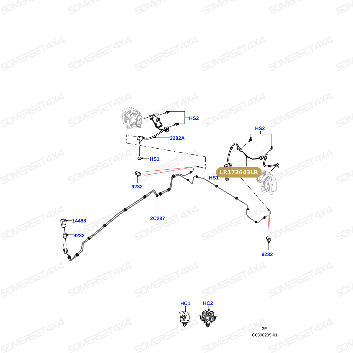 LR172643LR GENUINE LAND ROVER - Hose - Brake