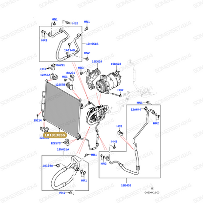 LR181385G LAND ROVER - CONDENSER From NISSENS