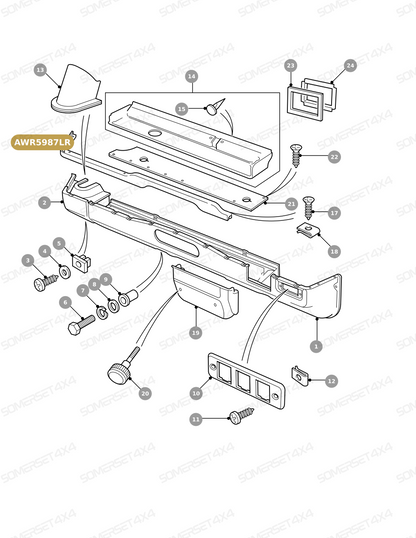 AWR5987LR GENUINE LAND ROVER - FINISHER - INSTRUMENT
