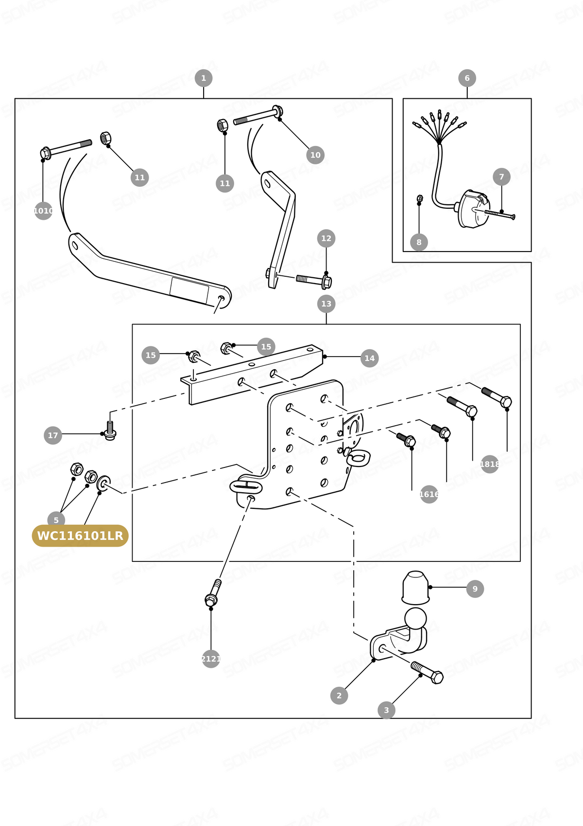 WC116101LR GENUINE LAND ROVER - WASHER