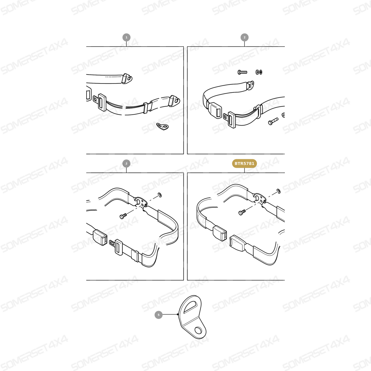 BTR5781 LAND ROVER - BUCKET SEAL BEL From PR2 ALLMAKES OE