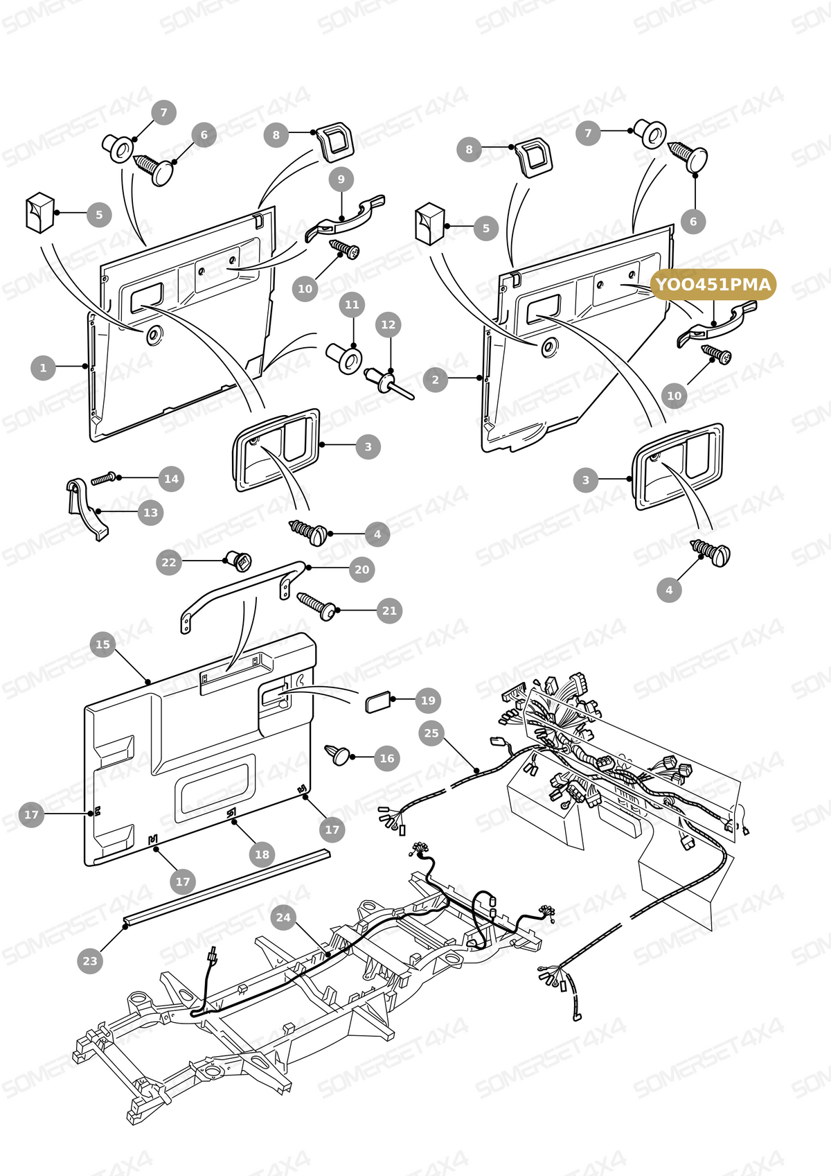 YOO451PMA LAND ROVER - DOOR PULL From PR2 ALLMAKES OE