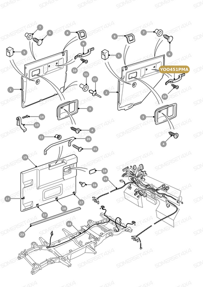 YOO451PMA LAND ROVER - DOOR PULL From PR2 ALLMAKES OE