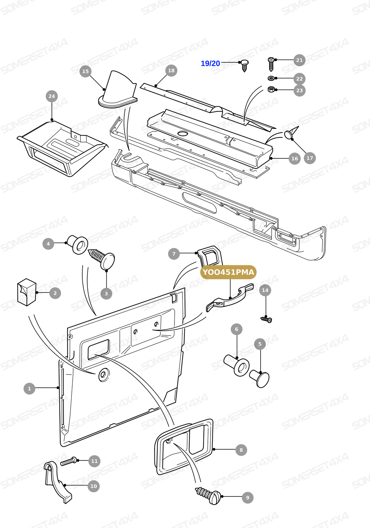 YOO451PMA LAND ROVER - DOOR PULL From PR2 ALLMAKES OE