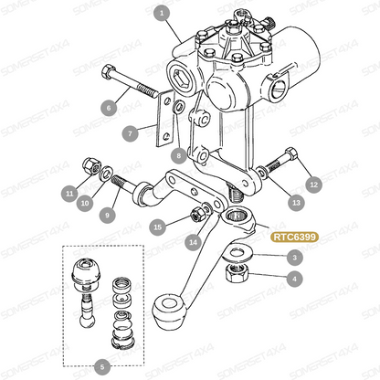 RTC6399 LAND ROVER - PWR STG DROP ARM LH From ALLMAKES