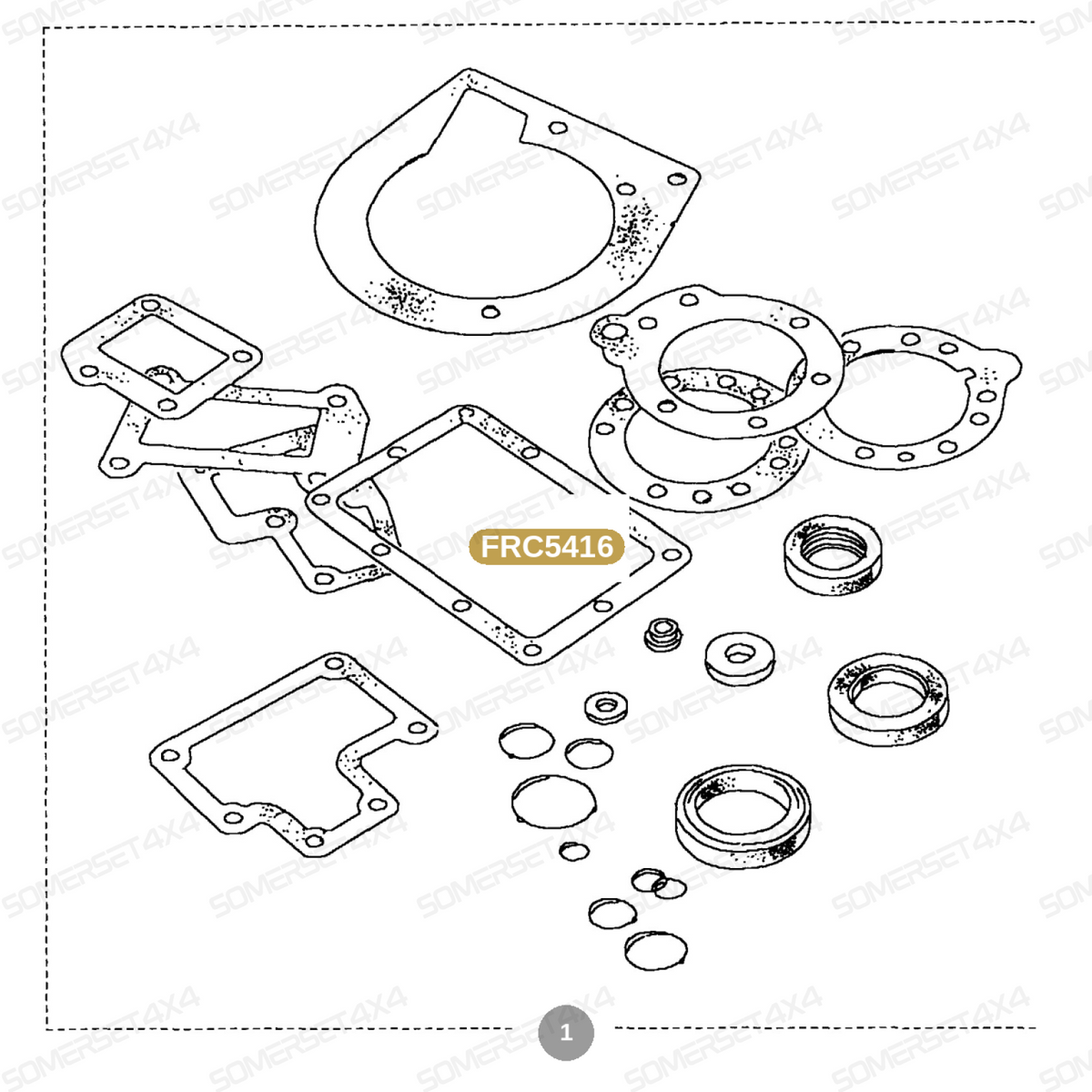 FRC5416 LAND ROVER - GASKET - MAIN CASING - LOWER COVER - TRANSFER BOX 13D From ALLMAKES
