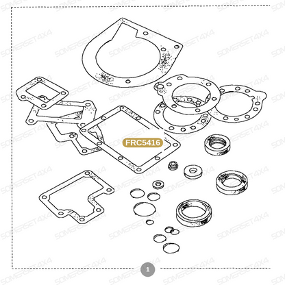 FRC5416 LAND ROVER - GASKET - MAIN CASING - LOWER COVER - TRANSFER BOX 13D From ALLMAKES