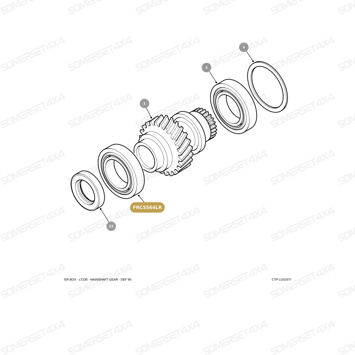 FRC5564LR GENUINE LAND ROVER - BEARING - MAINSHAFT