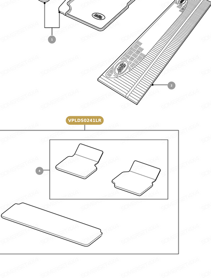 VPLDS0147LR GENUINE LAND ROVER - MAT - FLOOR - RUBBER