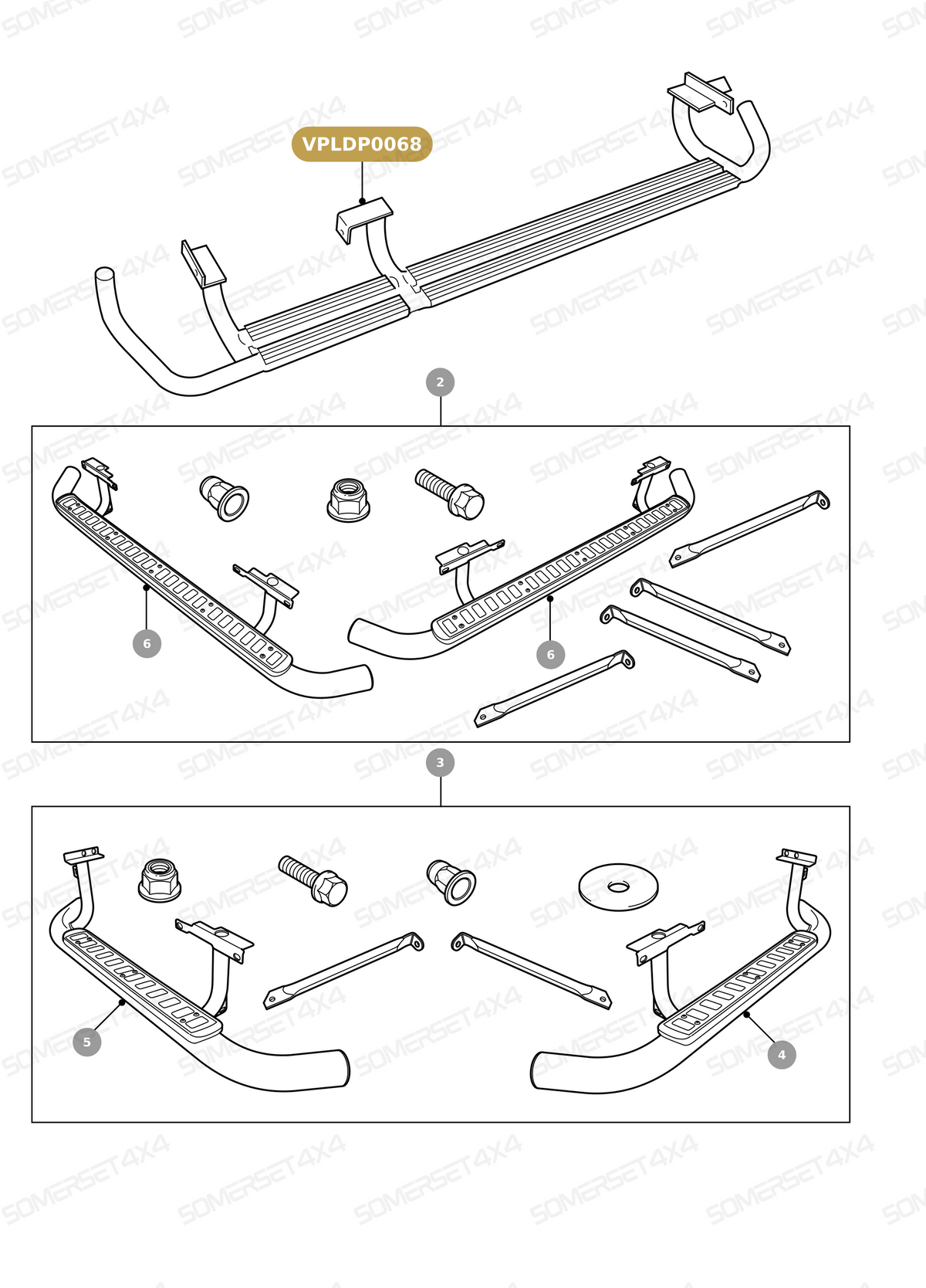 VPLDP0068 LAND ROVER - STEP - BODY SIDE From PR2 ALLMAKES OE