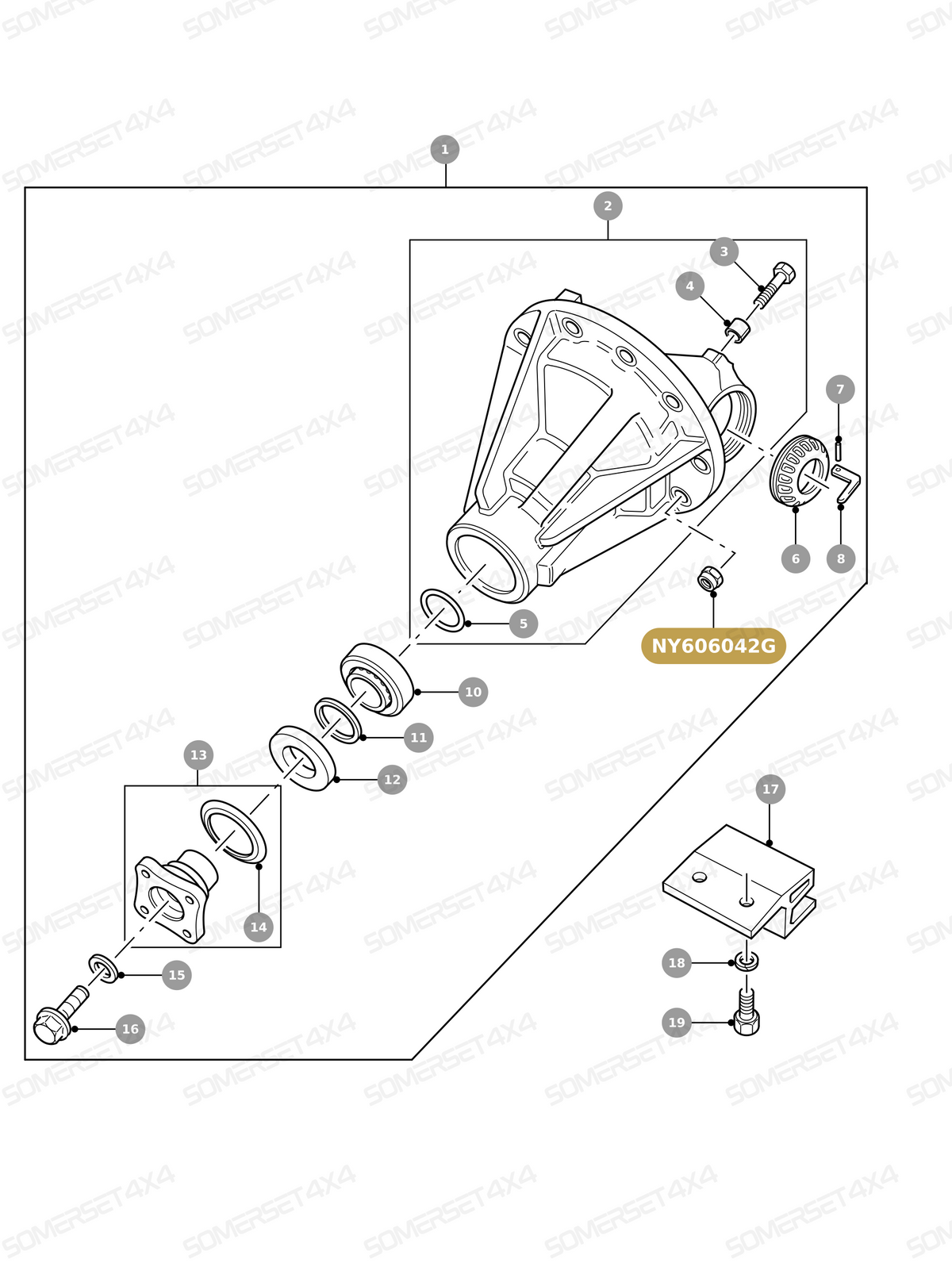 NY606042G LAND ROVER - LOCKNUT From PR2 ALLMAKES OE