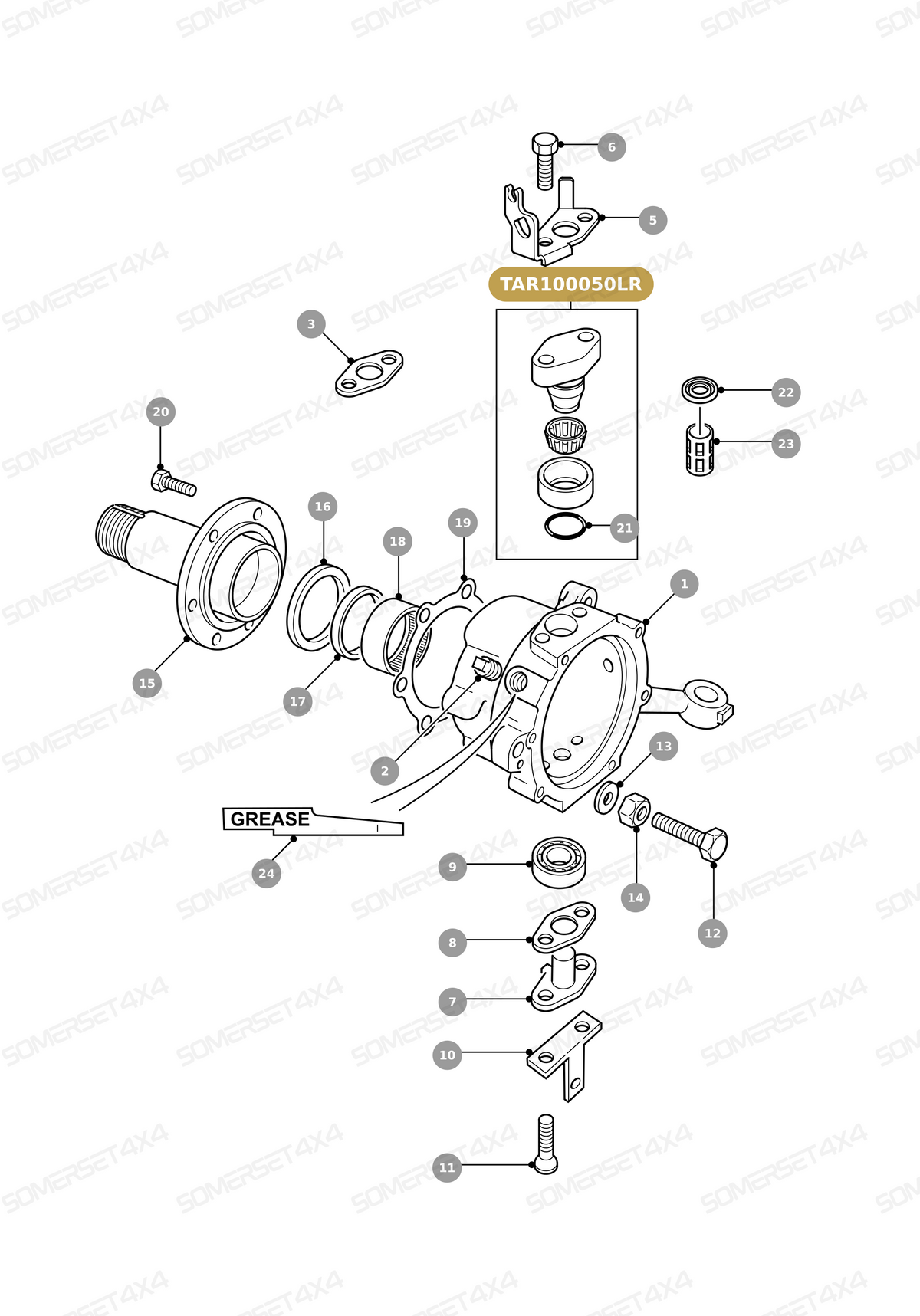 TAR100050LR GENUINE LAND ROVER - KIT - RETAINING PIN
