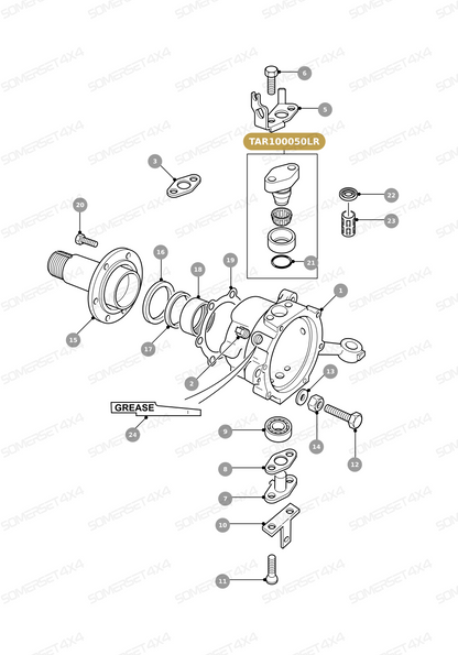 TAR100050LR GENUINE LAND ROVER - KIT - RETAINING PIN