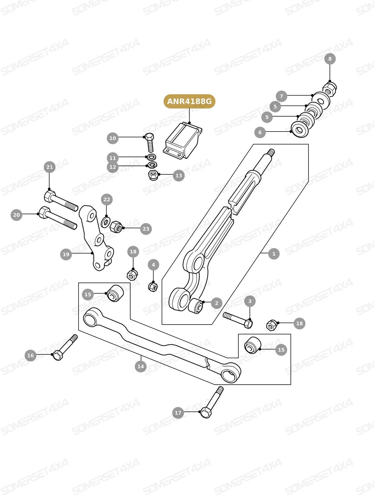 ANR4188G LAND ROVER - BUMP STOP - FRONT From PR2 ALLMAKES OE