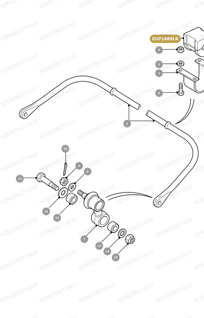 EGP1889LR GENUINE LAND ROVER - BUSH - STABILIZER BAR LINK