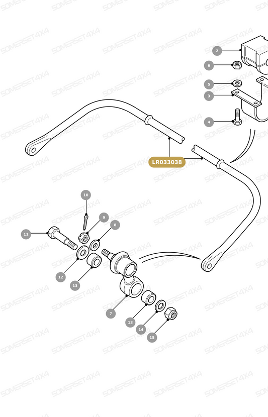 LR033038 LAND ROVER - BAR-ROLL From ALLMAKES