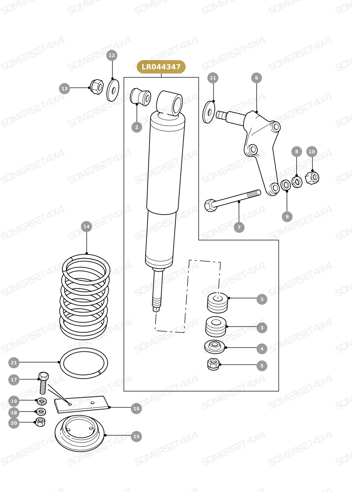 LR044347 LAND ROVER - DAMPER From ALLMAKES