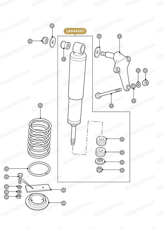 LR044347 LAND ROVER - DAMPER From ALLMAKES